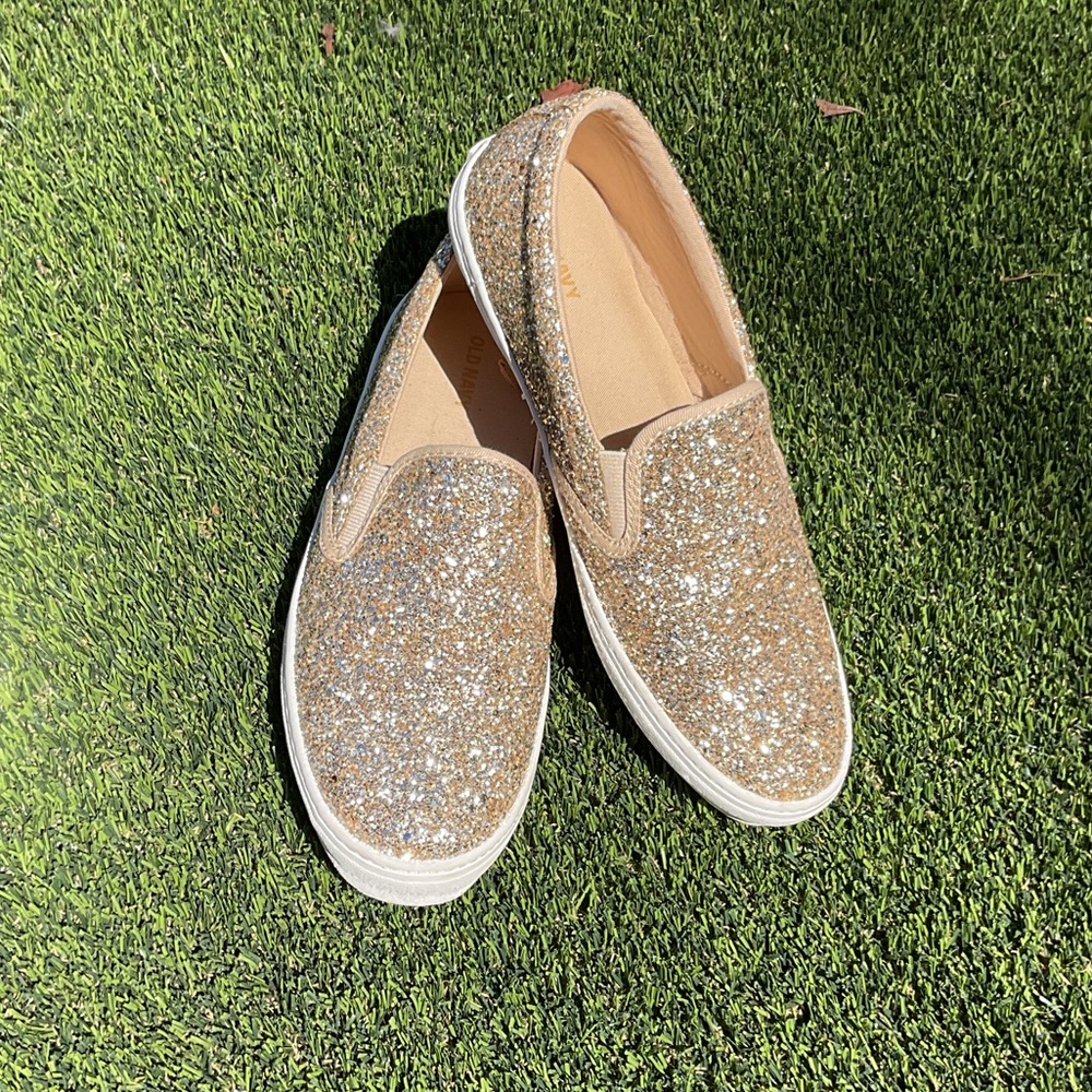 Old Navy Glittery Slip-On Shoes Size 9.5